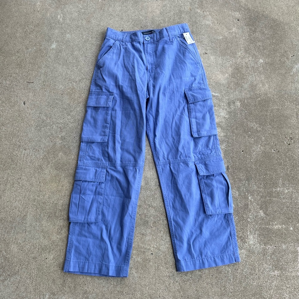 Aero Utility Cargo Non Stretch Pants S Small Blue NEW NWT